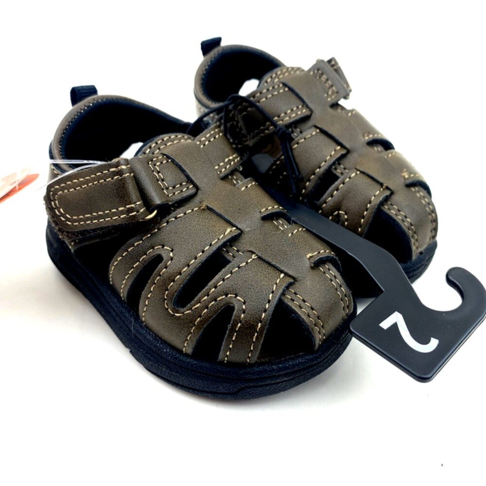 Baby Sandals Shoes Size 2 Fisherman Brown Summer Beach Play BOys Girls Children